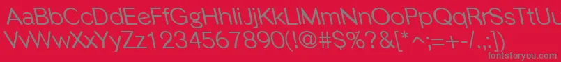 フォントPhinsterleftyRegular – 赤い背景に灰色の文字