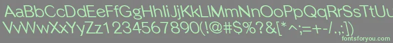 PhinsterleftyRegular Font – Green Fonts on Gray Background