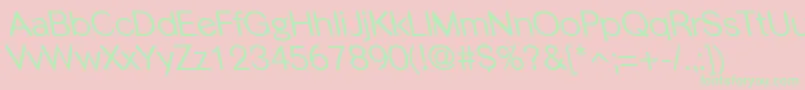 PhinsterleftyRegular Font – Green Fonts on Pink Background