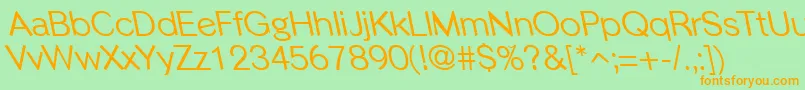 PhinsterleftyRegular Font – Orange Fonts on Green Background