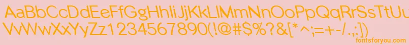 PhinsterleftyRegular Font – Orange Fonts on Pink Background