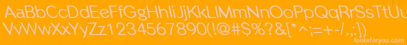 Police PhinsterleftyRegular – polices roses sur fond orange