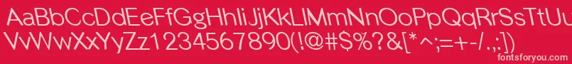 PhinsterleftyRegular Font – Pink Fonts on Red Background