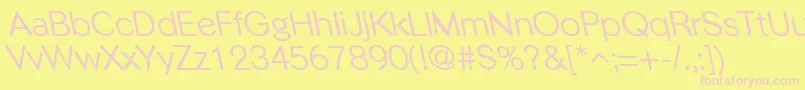 PhinsterleftyRegular Font – Pink Fonts on Yellow Background