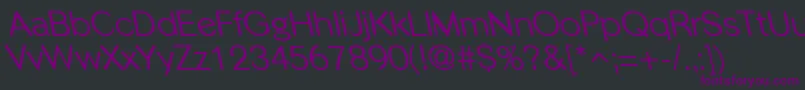 PhinsterleftyRegular Font – Purple Fonts on Black Background