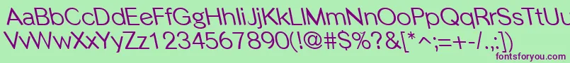 PhinsterleftyRegular Font – Purple Fonts on Green Background