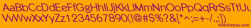 PhinsterleftyRegular Font – Purple Fonts on Orange Background
