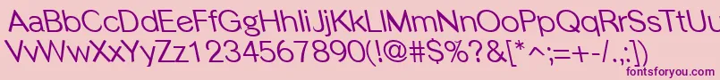 PhinsterleftyRegular Font – Purple Fonts on Pink Background
