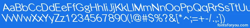 PhinsterleftyRegular Font – White Fonts on Blue Background