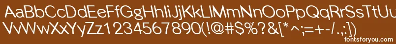 PhinsterleftyRegular Font – White Fonts on Brown Background