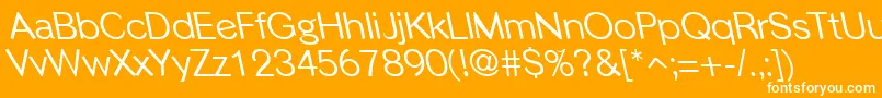 PhinsterleftyRegular Font – White Fonts on Orange Background