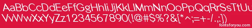 PhinsterleftyRegular Font – White Fonts on Red Background