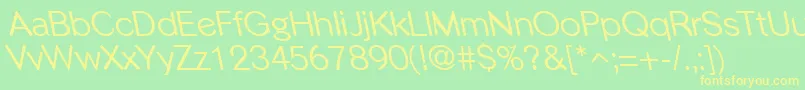 fuente PhinsterleftyRegular – Fuentes Amarillas Sobre Fondo Verde