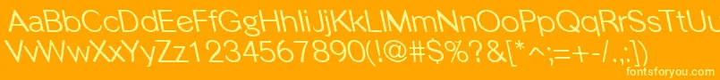 PhinsterleftyRegular Font – Yellow Fonts on Orange Background