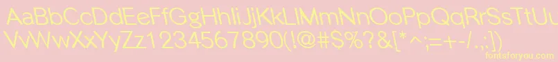 PhinsterleftyRegular Font – Yellow Fonts on Pink Background