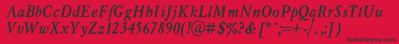 Myslnbit Font – Black Fonts on Red Background