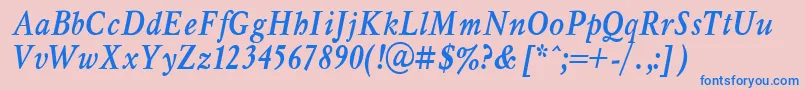 Myslnbit Font – Blue Fonts on Pink Background