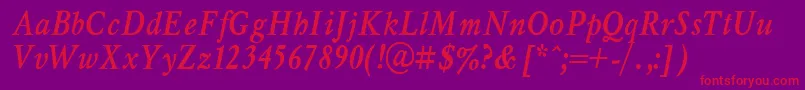 Myslnbit Font – Red Fonts on Purple Background