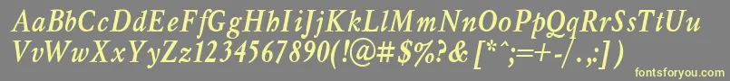 Myslnbit Font – Yellow Fonts on Gray Background