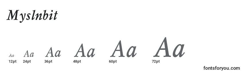 Myslnbit Font Sizes
