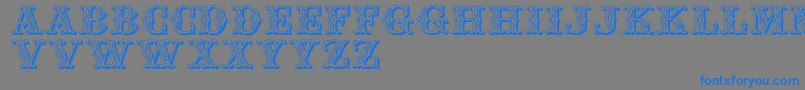 Jfspringfair-Schriftart – Blaue Schriften auf grauem Hintergrund