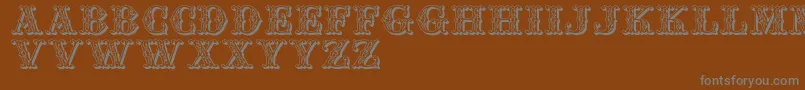 Jfspringfair Font – Gray Fonts on Brown Background