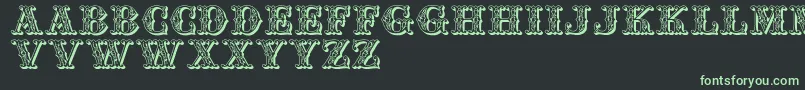 Jfspringfair Font – Green Fonts on Black Background