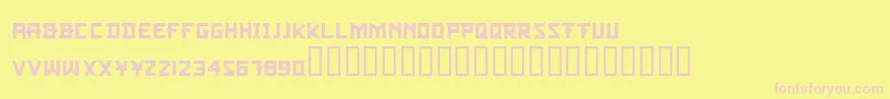 Cfsamuraibob Font – Pink Fonts on Yellow Background