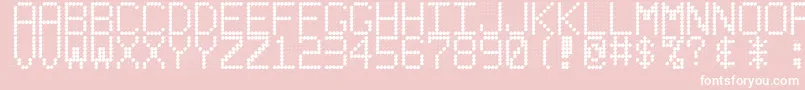 LedBoardReversed Font – White Fonts on Pink Background
