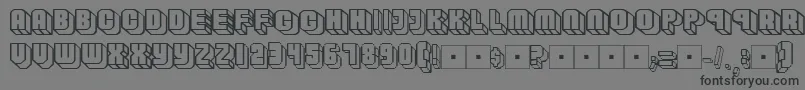 フォントHabbofont – 黒い文字の灰色の背景