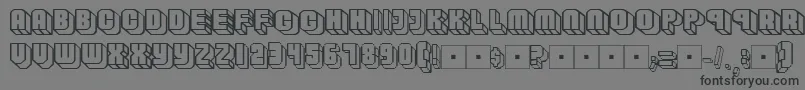 Habbofont-Schriftart – Schwarze Schriften auf grauem Hintergrund