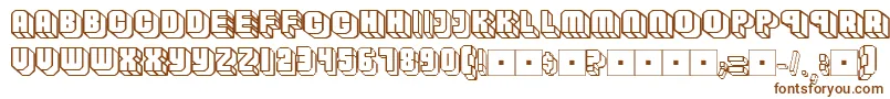 フォントHabbofont – 白い背景に茶色のフォント