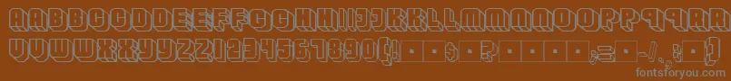 Habbofont Font – Gray Fonts on Brown Background