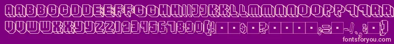 Habbofont-Schriftart – Rosa Schriften auf violettem Hintergrund