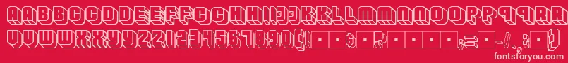 Habbofont Font – Pink Fonts on Red Background