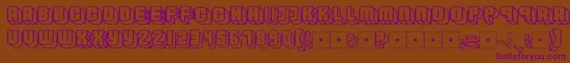 Habbofont Font – Purple Fonts on Brown Background