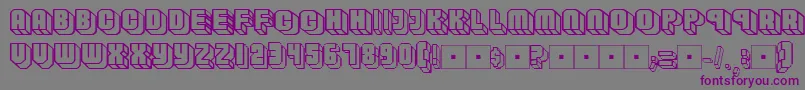 Habbofont-Schriftart – Violette Schriften auf grauem Hintergrund