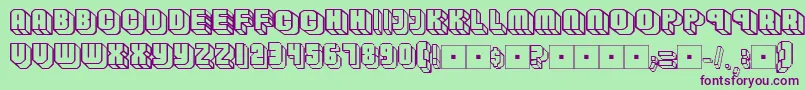 Habbofont Font – Purple Fonts on Green Background