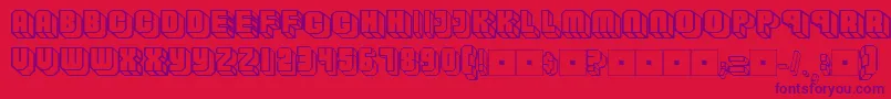Habbofont Font – Purple Fonts on Red Background