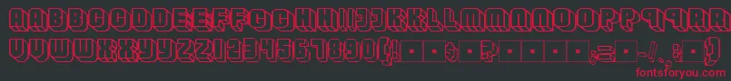 Habbofont Font – Red Fonts on Black Background