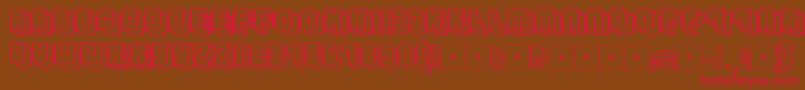 Weitere Informationen zur Habbofont-Schriftart Habbofont-Schriftart – Rote Schriften auf braunem Hintergrund