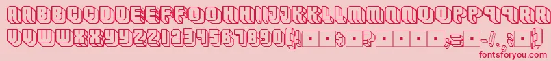 フォントHabbofont – ピンクの背景に赤い文字