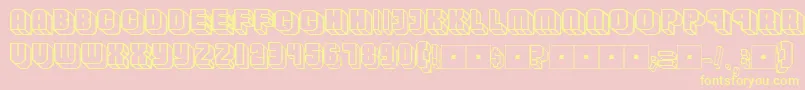 Habbofont Font – Yellow Fonts on Pink Background