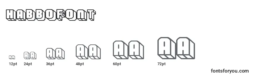 Habbofont Font Sizes
