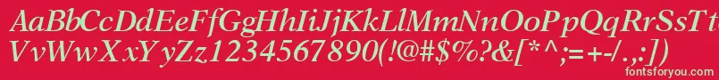 OrchidsskBoldItalic Font – Green Fonts on Red Background