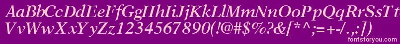 OrchidsskBoldItalic Font – Pink Fonts on Purple Background