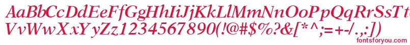 OrchidsskBoldItalic Font – Red Fonts on White Background