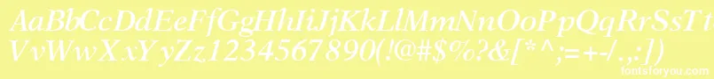 OrchidsskBoldItalic Font – White Fonts on Yellow Background