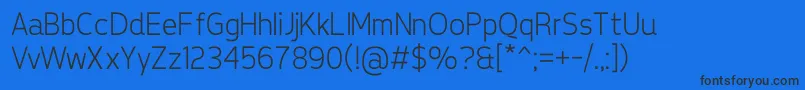 TepenoSansLight Font – Black Fonts on Blue Background