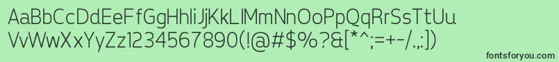 TepenoSansLight Font – Black Fonts on Green Background
